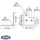 6 Hole L Bracket - 51.2mm x 40mm - Pack of 4